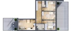 4 pokoje, apartament 67,90 m², parter, oferta nr M.0.8, Rezydencje Lawendowa, Dzierżoniów, ul. Lawendowa