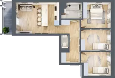 4 pokoje, apartament 67,50 m², piętro 4, oferta nr M.4.4, Rezydencje Lawendowa, Dzierżoniów, ul. Lawendowa