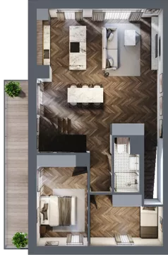 5 pokoi, mieszkanie 97,20 m², piętro 1, oferta nr 5A, Małe Wilczyce, Wilczyce, ul. Zgodna / Życzliwa