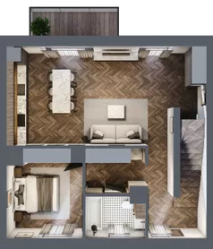 3 pokoje, mieszkanie 61,20 m², piętro 1, oferta nr 8A, Małe Wilczyce, Wilczyce, ul. Zgodna / Życzliwa