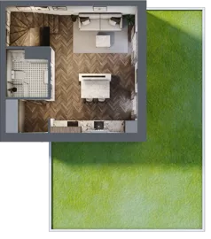 5 pokoi, mieszkanie 92,00 m², parter, oferta nr 22, Małe Wilczyce, Wilczyce, ul. Zgodna / Życzliwa