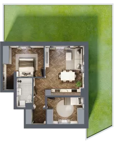 3 pokoje, mieszkanie 55,60 m², parter, oferta nr 13, Małe Wilczyce, Wilczyce, ul. Zgodna / Życzliwa