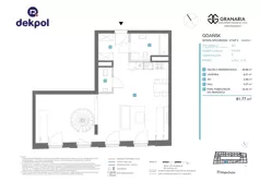 1 pokój, lokal inwestycyjny 81,77 m², piętro 6, oferta nr 5.6.235.M, Granaria, Gdańsk, Śródmieście, ul. Chmielna