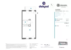 1 pokój, lokal inwestycyjny 57,36 m², piętro 1, oferta nr 5.1.201, Granaria, Gdańsk, Śródmieście, ul. Chmielna