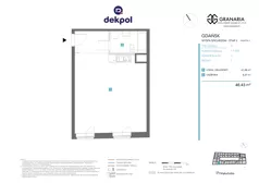 1 pokój, lokal inwestycyjny 46,43 m², piętro 1, oferta nr 1.1.003, Granaria, Gdańsk, Śródmieście, ul. Chmielna