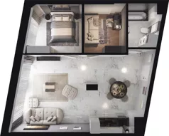 1 pokój, lokal inwestycyjny 65,05 m², piętro 1, oferta nr 1.1.006, Granaria, Gdańsk, Śródmieście, ul. Chmielna