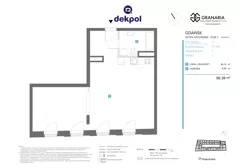 1 pokój, lokal inwestycyjny 66,38 m², piętro 1, oferta nr 5.1.205, Granaria, Gdańsk, Śródmieście, ul. Chmielna