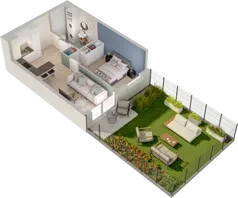2 pokoje, mieszkanie 36,96 m², piętro 1, oferta nr B2.21, Osiedle Chabrowe, Starogard Gdański, ul. Gen. Stanisław Sosabowskiego
