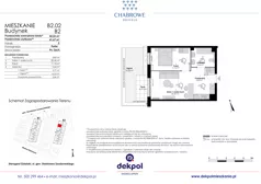 2 pokoje, mieszkanie 41,67 m², parter, oferta nr B2.02, Osiedle Chabrowe, Starogard Gdański, ul. Gen. Stanisław Sosabowskiego