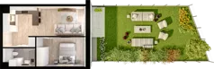 2 pokoje, mieszkanie 36,96 m², piętro 1, oferta nr B2.21, Osiedle Chabrowe, Starogard Gdański, ul. Gen. Stanisław Sosabowskiego