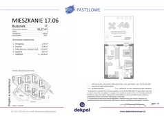 2 pokoje, mieszkanie 35,27 m², parter, oferta nr 17.06, Osiedle Pastelowe - VI etap, Gdańsk, Ujeścisko-Łostowice, Łostowice, ul. Pastelowa