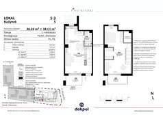 2 pokoje, lokal inwestycyjny 68,33 m², parter, oferta nr 5.03, Pino Resort, Gdańsk, Wyspa Sobieszewska, Sobieszewo, ul. Turystyczna 90