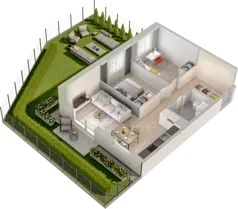 3 pokoje, mieszkanie 56,99 m², piętro 1, oferta nr B1.16, Osiedle Chabrowe, Starogard Gdański, ul. Gen. Stanisław Sosabowskiego