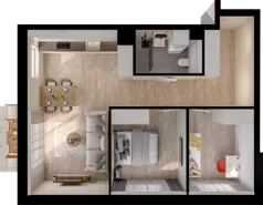 3 pokoje, mieszkanie 55,96 m², piętro 4, oferta nr B2.63, Osiedle Chabrowe, Starogard Gdański, ul. Gen. Stanisław Sosabowskiego