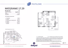 3 pokoje, mieszkanie 56,07 m², piętro 2, oferta nr 17.29, Osiedle Pastelowe - VI etap, Gdańsk, Ujeścisko-Łostowice, Łostowice, ul. Pastelowa