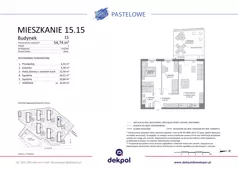 3 pokoje, mieszkanie 52,66 m², piętro 2, oferta nr 15.26, Osiedle Pastelowe - V etap, Gdańsk, Ujeścisko-Łostowice, Łostowice, ul. Pastelowa