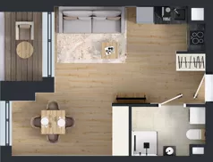 1 pokój, mieszkanie 30,39 m², piętro 1, oferta nr C.1.M02, ETERNA, Gdańsk, Śródmieście, ul. Stępkarska