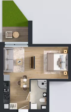 1 pokój, mieszkanie 30,17 m², piętro 1, oferta nr C.1.M18, ETERNA, Gdańsk, Śródmieście, ul. Stępkarska