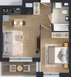 2 pokoje, mieszkanie 37,05 m², piętro 2, oferta nr C.2.M07, ETERNA, Gdańsk, Śródmieście, ul. Stępkarska