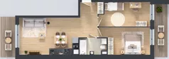 3 pokoje, mieszkanie 59,67 m², piętro 2, oferta nr C.2.M09, ETERNA, Gdańsk, Śródmieście, ul. Stępkarska