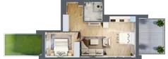 2 pokoje, lokal inwestycyjny 44,62 m², parter, oferta nr C9.1 - (U), Solmarina, Wiślinka, ul. Łąkowa