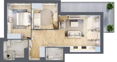 3 pokoje, lokal inwestycyjny 56,41 m², piętro 1, oferta nr C10.4, Solmarina, Wiślinka, ul. Łąkowa