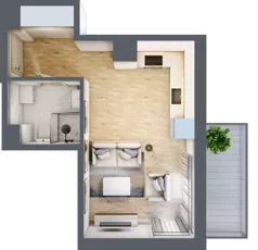 1 pokój, lokal inwestycyjny 26,19 m², piętro 2, oferta nr C8.11, Solmarina, Wiślinka, ul. Łąkowa