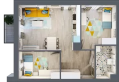 3 pokoje, mieszkanie 54,69 m², piętro 3, oferta nr E1.38, Osiedle Kociewskie III, Rokitki, ul. Tczewska