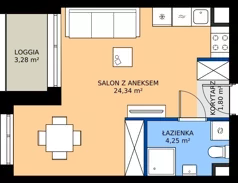 1 pokój, mieszkanie 30,39 m², piętro 1, oferta nr C.1.M02, ETERNA, Gdańsk, Śródmieście, ul. Stępkarska
