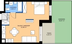 1 pokój, mieszkanie 39,27 m², piętro 1, oferta nr C.1.M21, ETERNA, Gdańsk, Śródmieście, ul. Stępkarska