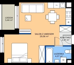 1 pokój, mieszkanie 35,50 m², piętro 1, oferta nr C.1.M03, ETERNA, Gdańsk, Śródmieście, ul. Stępkarska