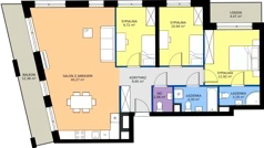 4 pokoje, apartament 93,35 m², piętro 3, oferta nr D.3.M09, ETERNA, Gdańsk, Śródmieście, ul. Stępkarska