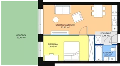 2 pokoje, mieszkanie 43,69 m², parter, oferta nr A.0.04 (A4) wykończone pod klucz , Sand Dunes, Dziwnów, ul. Adama Mickiewicza 47