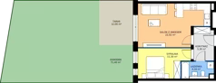 2 pokoje, mieszkanie 42,78 m², parter, oferta nr B3.KLB 0.4, Osiedle Literatura, Poznań, Strzeszyn, Strzeszyn, ul. Literacka