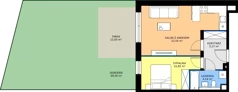 2 pokoje, mieszkanie 42,80 m², parter, oferta nr B3.KLB 0.5, Osiedle Literatura, Poznań, Strzeszyn, Strzeszyn, ul. Literacka