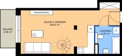 1 pokój, mieszkanie 49,60 m², piętro 2, oferta nr B3.KLB 2.3, Osiedle Literatura, Poznań, Strzeszyn, Strzeszyn, ul. Literacka