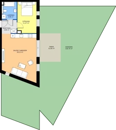 2 pokoje, mieszkanie 49,51 m², parter, oferta nr B3.KLB 0.1, Osiedle Literatura, Poznań, Strzeszyn, Strzeszyn, ul. Literacka