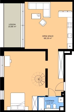 1 pokój, mieszkanie 110,83 m², piętro 2, oferta nr B3.KLB 2.5, Osiedle Literatura, Poznań, Strzeszyn, Strzeszyn, ul. Literacka