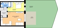2 pokoje, mieszkanie 46,76 m², parter, oferta nr B3.KLA 0.2, Osiedle Literatura, Poznań, Strzeszyn, Strzeszyn, ul. Literacka