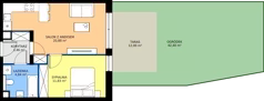 2 pokoje, mieszkanie 41,01 m², parter, oferta nr B3.KLB 0.7, Osiedle Literatura, Poznań, Strzeszyn, Strzeszyn, ul. Literacka
