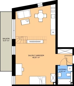 1 pokój, mieszkanie 70,57 m², piętro 2, oferta nr B4.KLA 2.2, Osiedle Literatura, Poznań, Strzeszyn, Strzeszyn, ul. Literacka