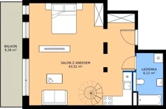 1 pokój, mieszkanie 66,42 m², piętro 2, oferta nr B4.KLA 2.8, Osiedle Literatura, Poznań, Strzeszyn, Strzeszyn, ul. Literacka