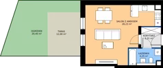 1 pokój, mieszkanie 35,79 m², parter, oferta nr B4.KLB 0.1, Osiedle Literatura, Poznań, Strzeszyn, Strzeszyn, ul. Literacka