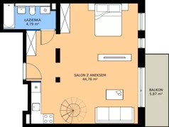 1 pokój, mieszkanie 65,54 m², piętro 2, oferta nr B4.KLA 2.6, Osiedle Literatura, Poznań, Strzeszyn, Strzeszyn, ul. Literacka