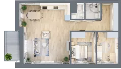 3 pokoje, mieszkanie 71,04 m², piętro 2, oferta nr A-20, AURA WARSZEWO, Szczecin, Północ, Warszewo, ul. Kalinowa