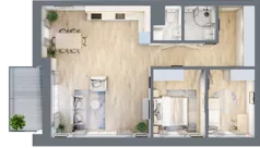 3 pokoje, mieszkanie 71,27 m², piętro 1, oferta nr B-11, AURA WARSZEWO, Szczecin, Północ, Warszewo, ul. Kalinowa