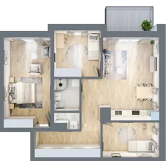 4 pokoje, mieszkanie 85,50 m², piętro 2, oferta nr B-25, AURA WARSZEWO, Szczecin, Północ, Warszewo, ul. Kalinowa