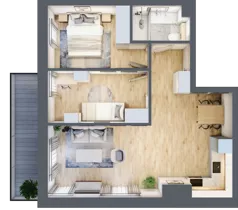 3 pokoje, mieszkanie 53,72 m², piętro 1, oferta nr OK-08, OKI DOKI, Szczecin, Śródmieście, Drzetowo-Grabowo, ul. Teofila Firlika / Nocznickiego