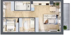 3 pokoje, mieszkanie 58,76 m², piętro 3, oferta nr OK-21, OKI DOKI, Szczecin, Śródmieście, Drzetowo-Grabowo, ul. Teofila Firlika / Nocznickiego