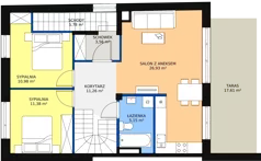 3 pokoje, mieszkanie 128,10 m², piętro 1, oferta nr A.1.1, POSITIVO Ołtaszyn, Wrocław, Ołtaszyn, ul. gen. Tadeusza Kutrzeby